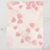 ピーチ花びら&クリームスクラップブック紙 (裏面)