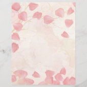 ピーチ花びら&クリームスクラップブック紙 (正面)