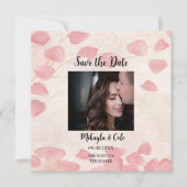 ピーチ花びら&クリームデイトカードを保存 (正面)