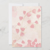 ピーチ花びら&クリーム結婚式招待状 招待状 (裏面)