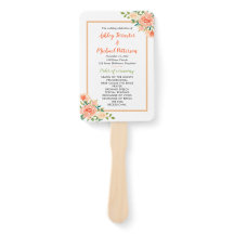 ピーチ花模様 |結婚式 プログラム