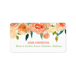 ピーチ花模様 | 結婚s ラベル