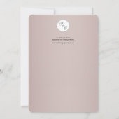 ピーチ華美ダマスク日付カードを保存 サンキューカード (裏面)