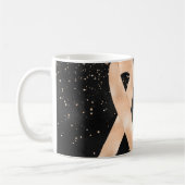 ピーチ認識度リボンマグデザイン コーヒーマグカップ (左)