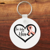 ピーチ認識度リボンfor My Hero キーホルダー (正面)