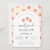 ピーチ誕生日招待状 | Sweet Peach 招待状 (正面)