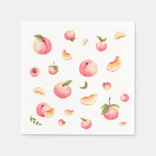 ピーチ誕生日 スタンダードカクテルナプキン (正面)