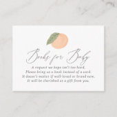 ピーチ赤ちゃんシャワーベビー エンクロージャーカード (正面)