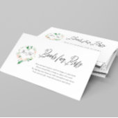 ピーチ赤ちゃんシャワー用の女の子の本 エンクロージャーカード