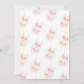 ピーチ赤面は彼女のランジェリーブライダルシャワーを台無し 招待状 (裏面)