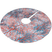 ピーチ赤面コーラルインディゴシボリコースタルクリスマス ブラッシュドポリエステルツリースカート (アングル)