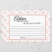 ピーチ赤面ダマスクアドバイスカード (正面/裏面)