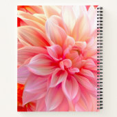 ピーチ赤面ダリアブロッサム ノートブック (裏面)