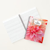 ピーチ赤面ダリアブロッサム ノートブック (内部)