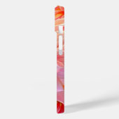 ピーチ赤面ダリアブロッサム Case-Mate iPhoneケース (裏面 / 左)