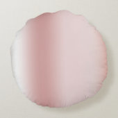 ピーチ赤面バラ金ゴールドグリッターヒョウ印刷 ラウンドクッション (裏面)