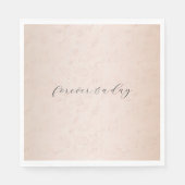 ピーチ赤面パステルフローラブライダルシャワー スタンダードランチョンナプキン (正面)