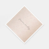 ピーチ赤面パステルフローラブライダルシャワー スタンダードランチョンナプキン (角)