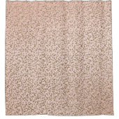 ピーチ赤面ピンクグリッター金ゴールドレオパードプリント     シャワーカーテン (正面)