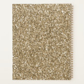 ピーチ赤面ピンクグリッター金ゴールドレオパードプリント    プランナー手帳 (裏面)