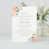 ピーチ赤面フローラ結婚ズホテルアコモデーション エンクロージャーカード (スタンド正面)