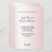 ピーチ赤面ホワ結婚イト 招待状 (正面/裏面)