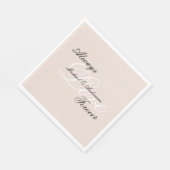 ピーチ赤面ラブレンテ結婚ィーズ スタンダードランチョンナプキン (角)