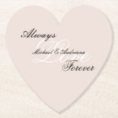 ピーチ赤面ラブレンテ結婚ィーズ ペーパーコースター (正面)