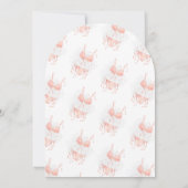 ピーチ赤面ワガサガサザランジェリーブライダルシャワーアーチ 招待状 (裏面)