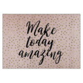 ピーチ赤面金ゴールド感動的アメージング カッティングボード (正面)