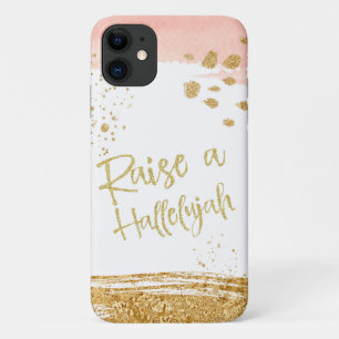 ピーチ金ゴールドアハレルヤ・クリスチャン iPhone 11 ケース