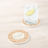 ピーチ金ゴールドグリッターグラムスパークルキリンプリント コースター (側面)