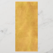 ピーチ金ゴールドピンクグリーンフローラメニューカード メニュー (裏面)