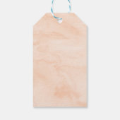 ピーチ金ゴールドフローラ誕生日サンキュー ギフトタグ (裏面)