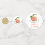 ピーチ金ゴールドフローラ誕生日 コンフェッティ (裏面)