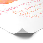 ピーチ金ゴールドベビーシャワーミモサバーサイン ポスター (角)