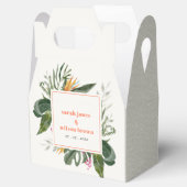 ピーチ鮮やか赤面ボホトロピカルフローラ結婚ズ フェイバーボックス (オープン)