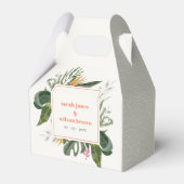 ピーチ鮮やか赤面ボホトロピカルフローラ結婚ズ フェイバーボックス (正面サイド)