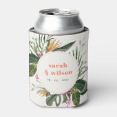 ピーチ鮮やか赤面ボホトロピカルフローラ結婚ズ 缶クーラー (缶正面)