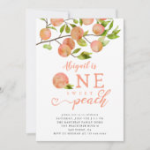 ピーチ1st誕生日パーティー 招待状 (正面)