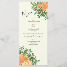 ピーチ&アイボリーピーニー&バラフローラ結婚ズメニュー