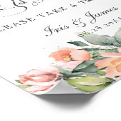 ピーチ アイボリー ピンク フラワーラブ スイート テイク ア トリート ポスター (角)