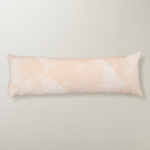 ピーチ/アプリコットミニマル幾何学的インクテクスチャ ボディピロー (裏面)