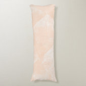 ピーチ/アプリコットミニマル幾何学的インクテクスチャ ボディピロー (正面縦)