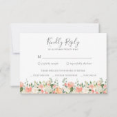 ピーチ・アンド・クリームの返信カード 招待状 (正面)