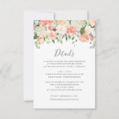 ピーチ・アンド・クリーム ウェディング 詳細カード 招待状 (正面)