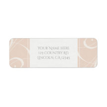 ピーチ&クリーミーホワイトフローラスワールエレガントな結婚式