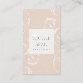 ピーチ&クリーミーホワイトフローラスワールシエレガントック 名刺