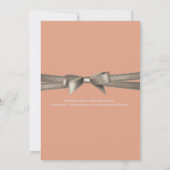 ピーチ&グラモアスパークルボウパーティの招待状 招待状 (裏面)