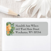 ピーチ&グレーピーニー&バラフローラ住所 シール (インサイチュ)